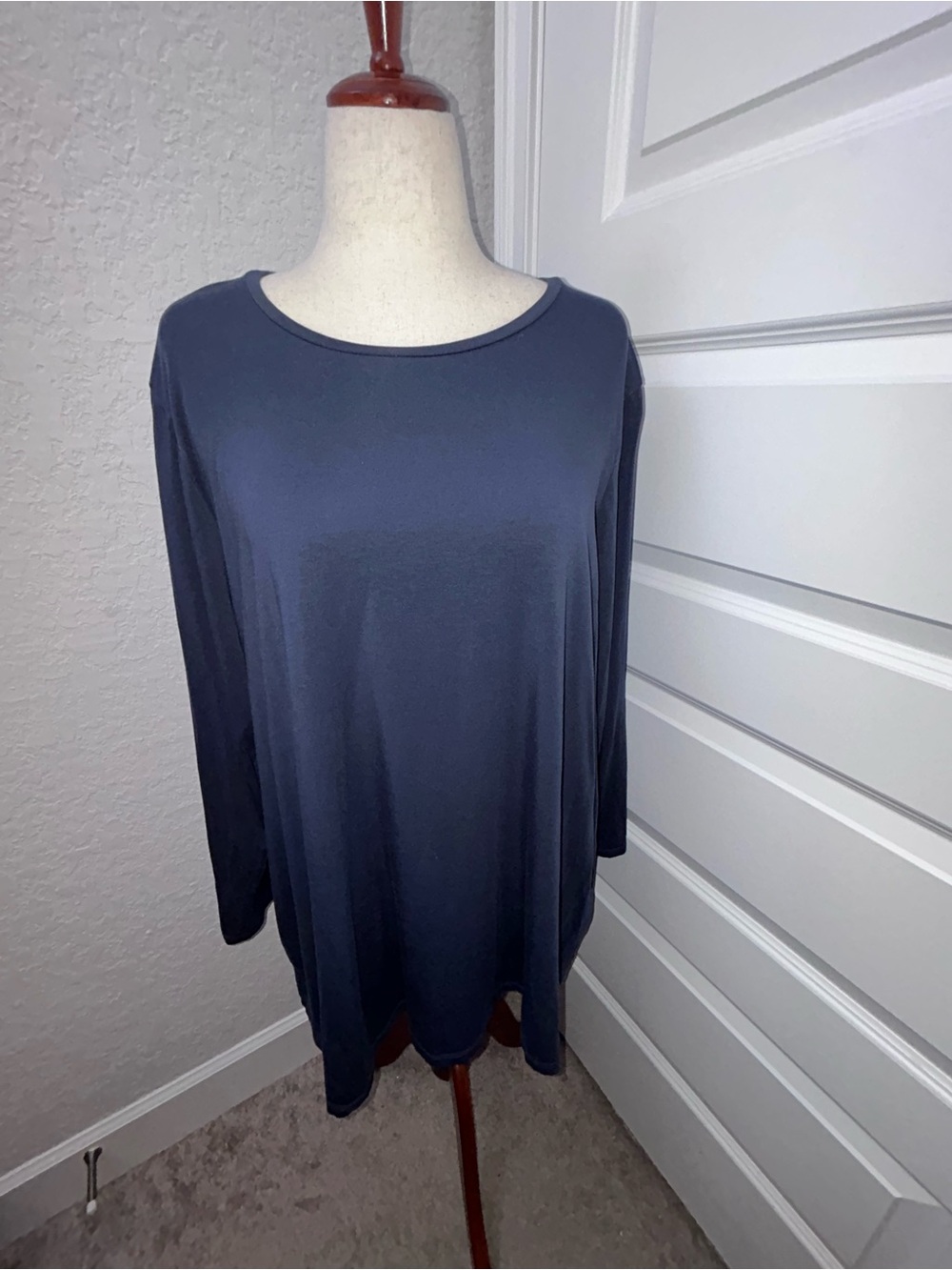 Eileen Fisher System Long Sleeve Tunic Blouse Shirt Top